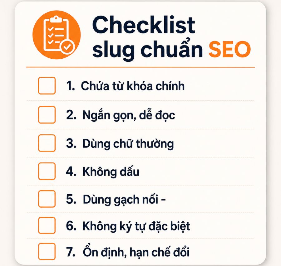  Checklist viết slug chuẩn